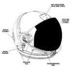 Especificações do capacete de vôo da NASA